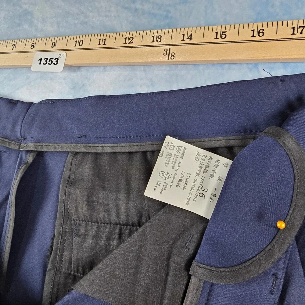 Mens Navy Blue‎ Technical Performance Golf Pants Stretch Trousers Size 36x28